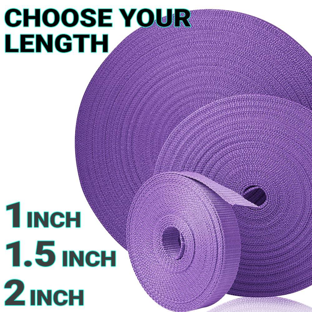 TECEUM TECEUM 1.5 Inch Webbing Purple 10 Yards 1.5 Webbing for Climbing Outdoors Indoors Crafting DIY nw