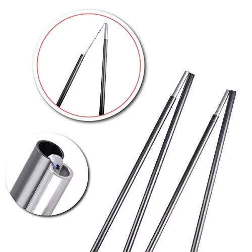 TRIWONDER TRIWONDER Tent Pole Replacement Aluminum Camping Rod Accessories Multifunction Tent Poles, 2 Poles (14.14 ft)