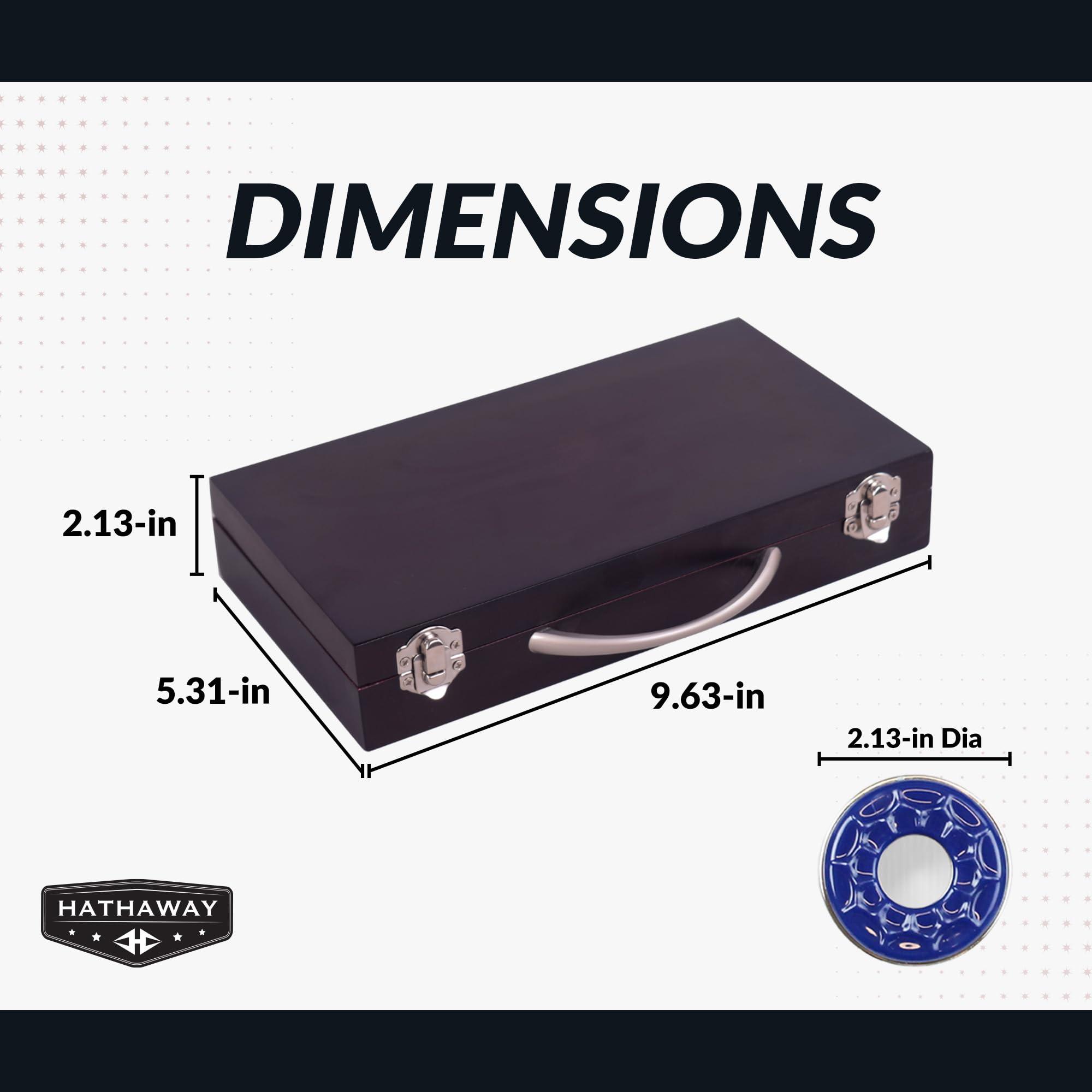 Hathaway Hathaway Shuffleboard Pucks with Case (Set of 8), Dark Cherry Finish