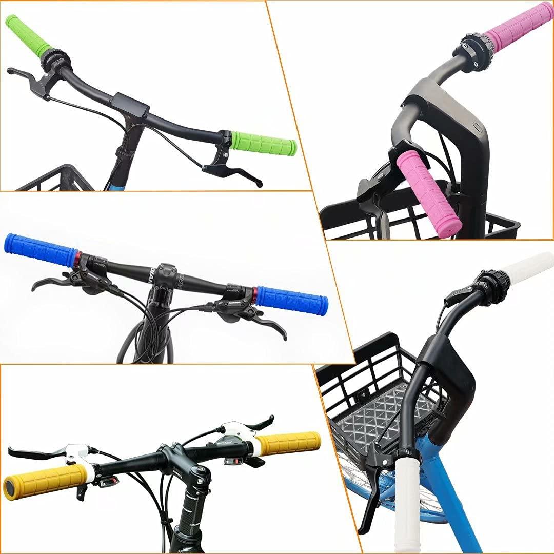 CHUNZEXI 4Pcs Bike Handle Grips, Kids Non-Slip-Rubber Bicycle Handlebar Grips, Specialized Replacement Bike Grips, for Beach Cruiser Razor Scooter Foldable Mountain Bicycle Tricycle BMX MTB