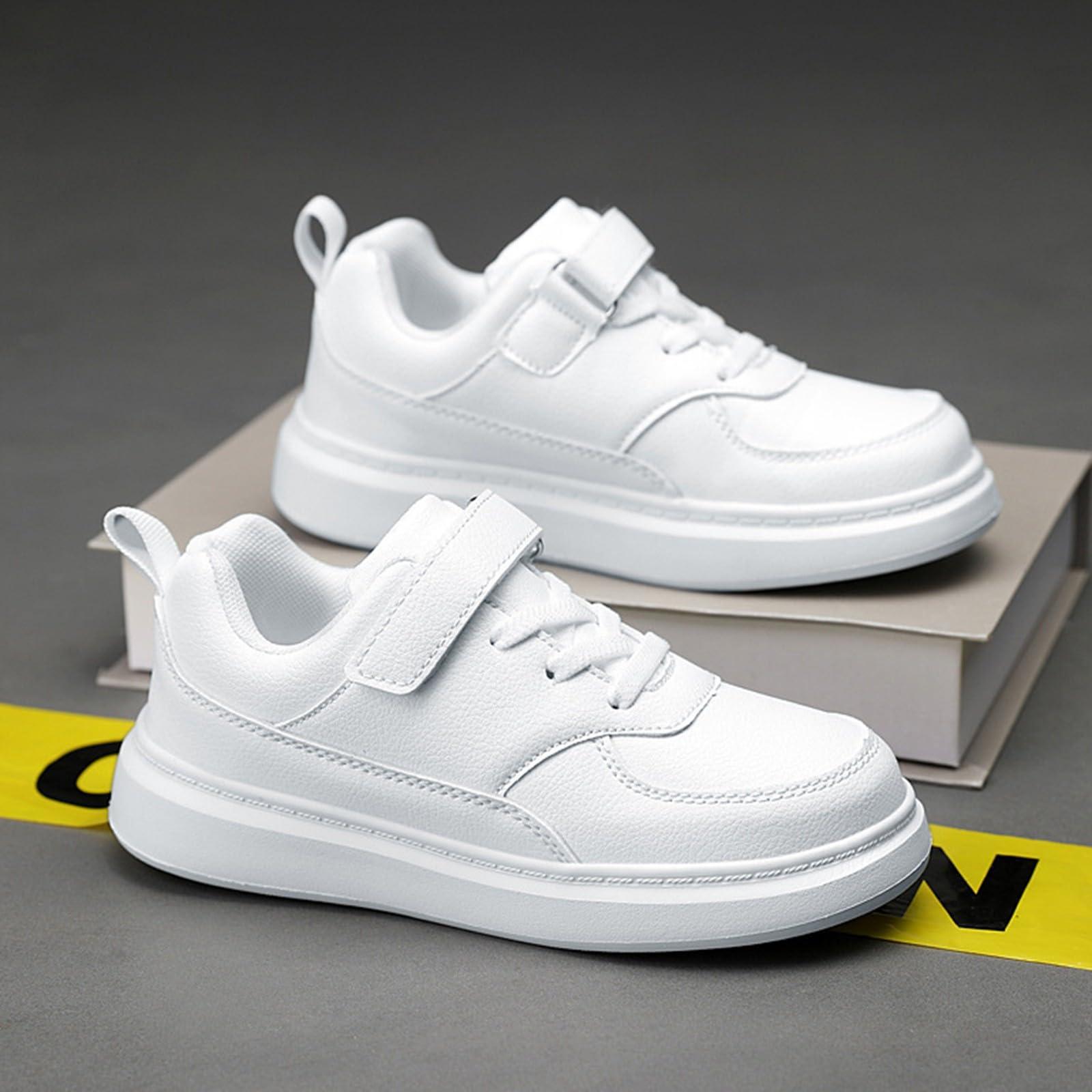 NineFit Basics NineFit Basics Cheer Shoes Girls Boy's Girl's Unifor Low Top Sneakers White Tennis School Walking Shoes (White, 13 Little Child)