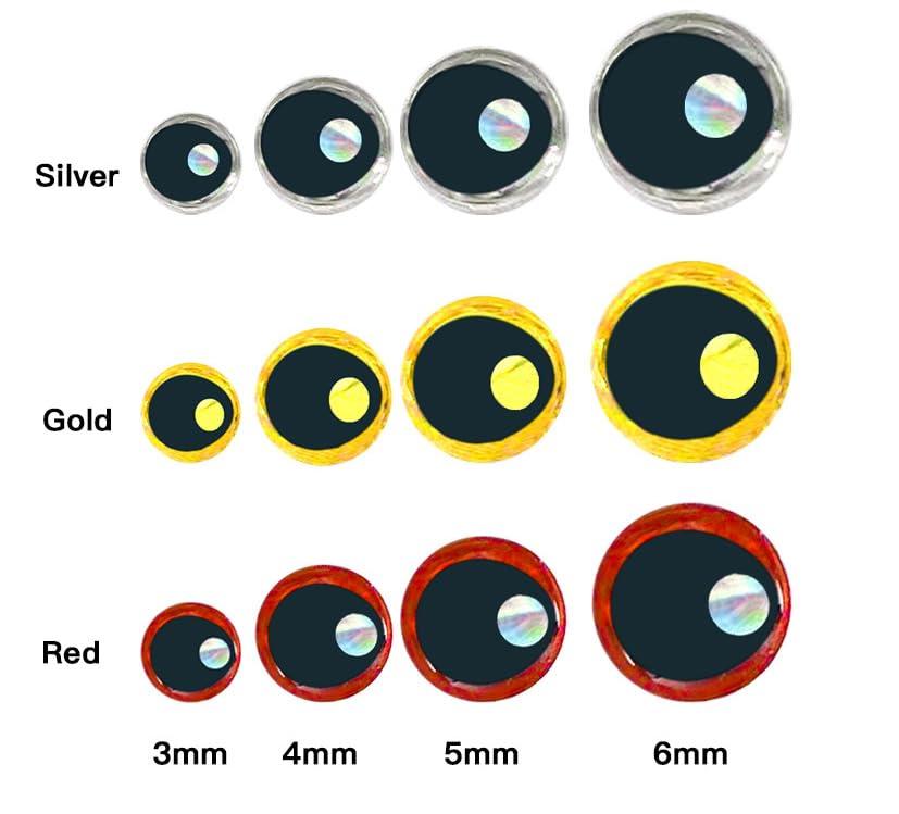 KTGCOZS KTGCOZS Pack of 120 Fish Eyes 3D Holographic Lure Eyes Fly Tying Jigs Crafts Dolls