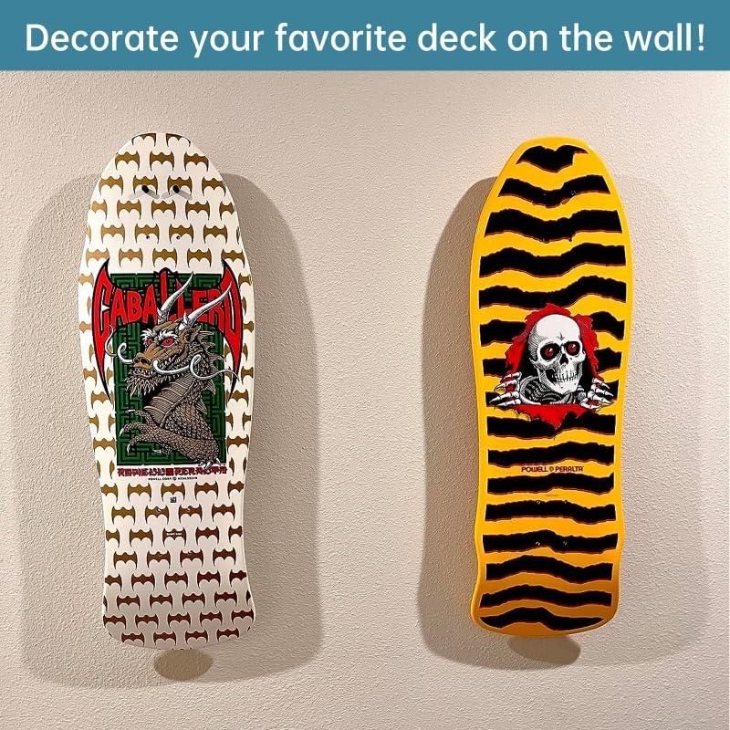 Linone Linone 10 Pcs Aluminum Skateboard Wall Mount - Skateboard Hangers for Horizontal and Vertical Display of Skateboards,Skateboard Display Racks Stand,Skateboard Storage Hanger,Sturdy and Easy