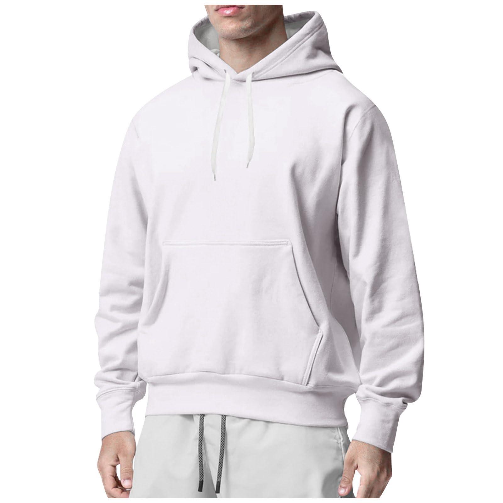 WENKOMG1 WENKOMG1 Mens Casual Hoodies,Lost Without Me Printed Sweatshirt Basic Winter Fall Pullover Long Sleeve Trendy Pullover,Cropped Sweatshirt Sleeveless Hoodie Men Graphic Hoodies(White,XX-Large)