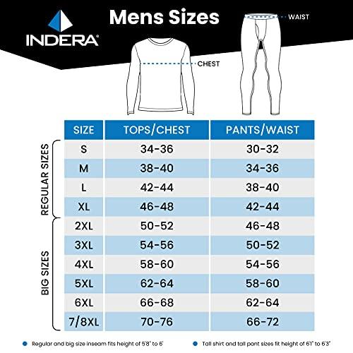 Indera Indera Mens Long Drawers - Icetex Thermal W/Silvadur Base Layer Underwear, Khaki, X-Large US