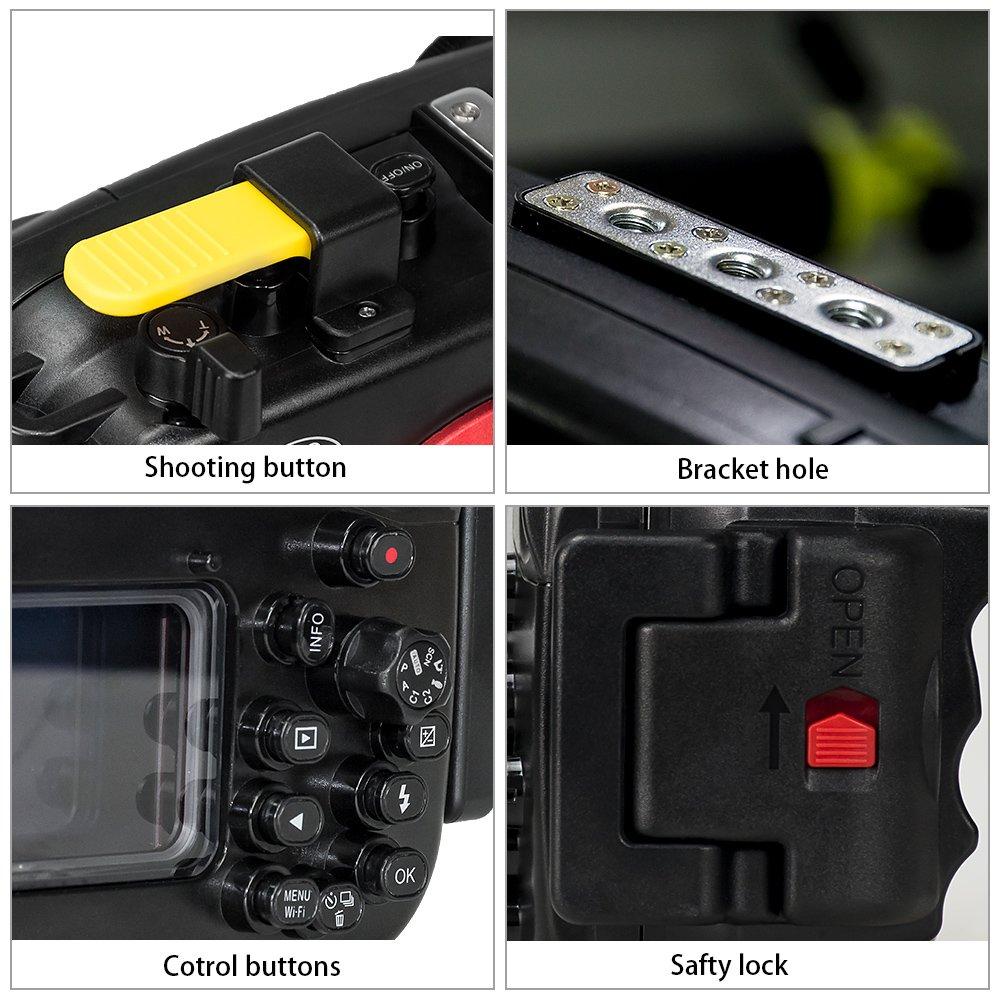 Sea frogs Seafrogs 40M/130FT Underwater Camera Housing Waterproof Case for Nikon Z6II Z7II with Standard Port