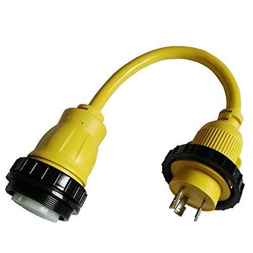 Parkworld Parkworld 692002 Shore Power Adapter Cord RV 30A L5-30P Male to Marine 50A SS2-50R Female (Two hots bridged) (1.5FT)