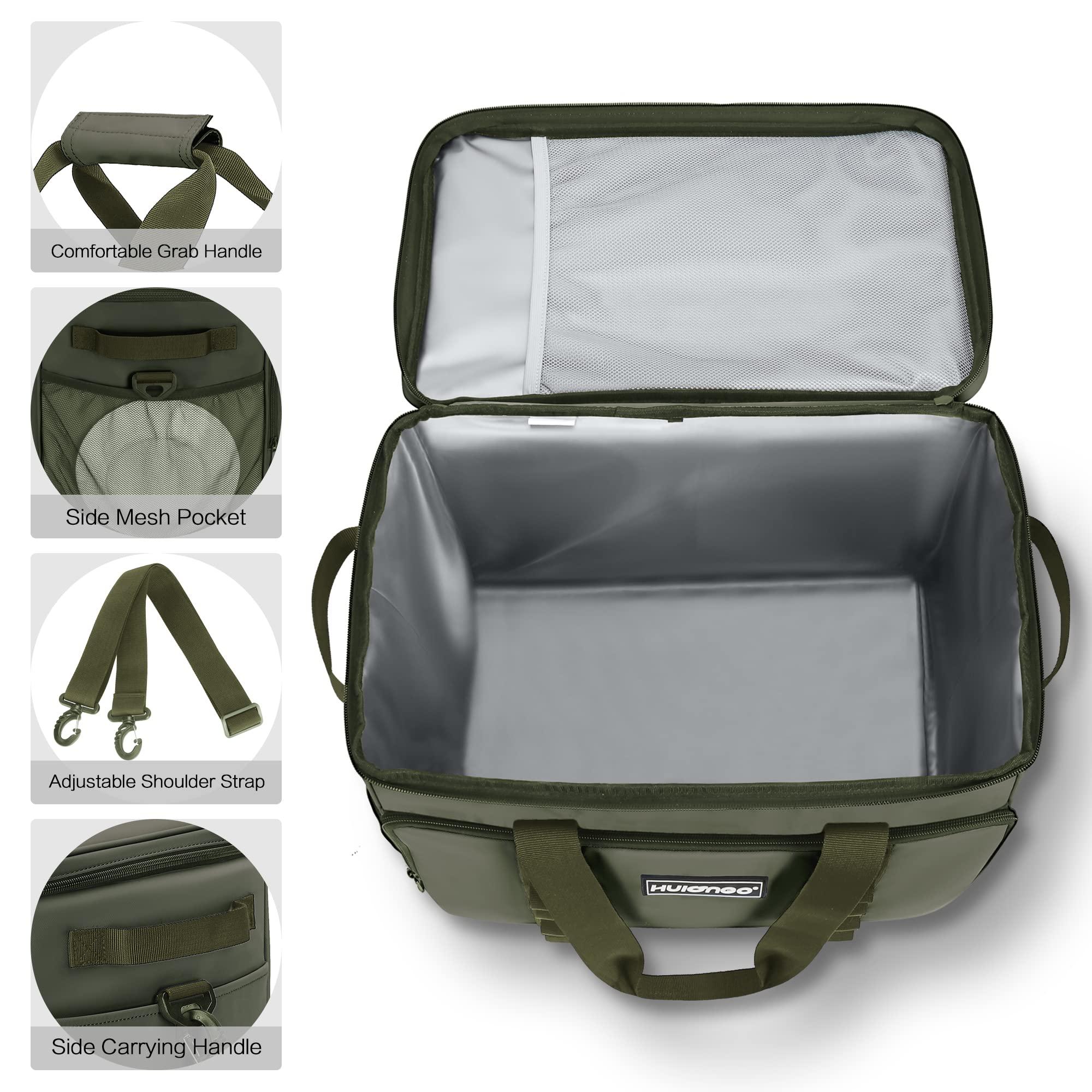 Hulongo Cooler Bag 32L 48-Cans Collapsible Coolers Bag Soft Insulated Cooler Portable Foldable Large Cooler Leakproof Soft Ice Chest for Camping, Beach, Fishing, Travel, Outdoor, Grocery