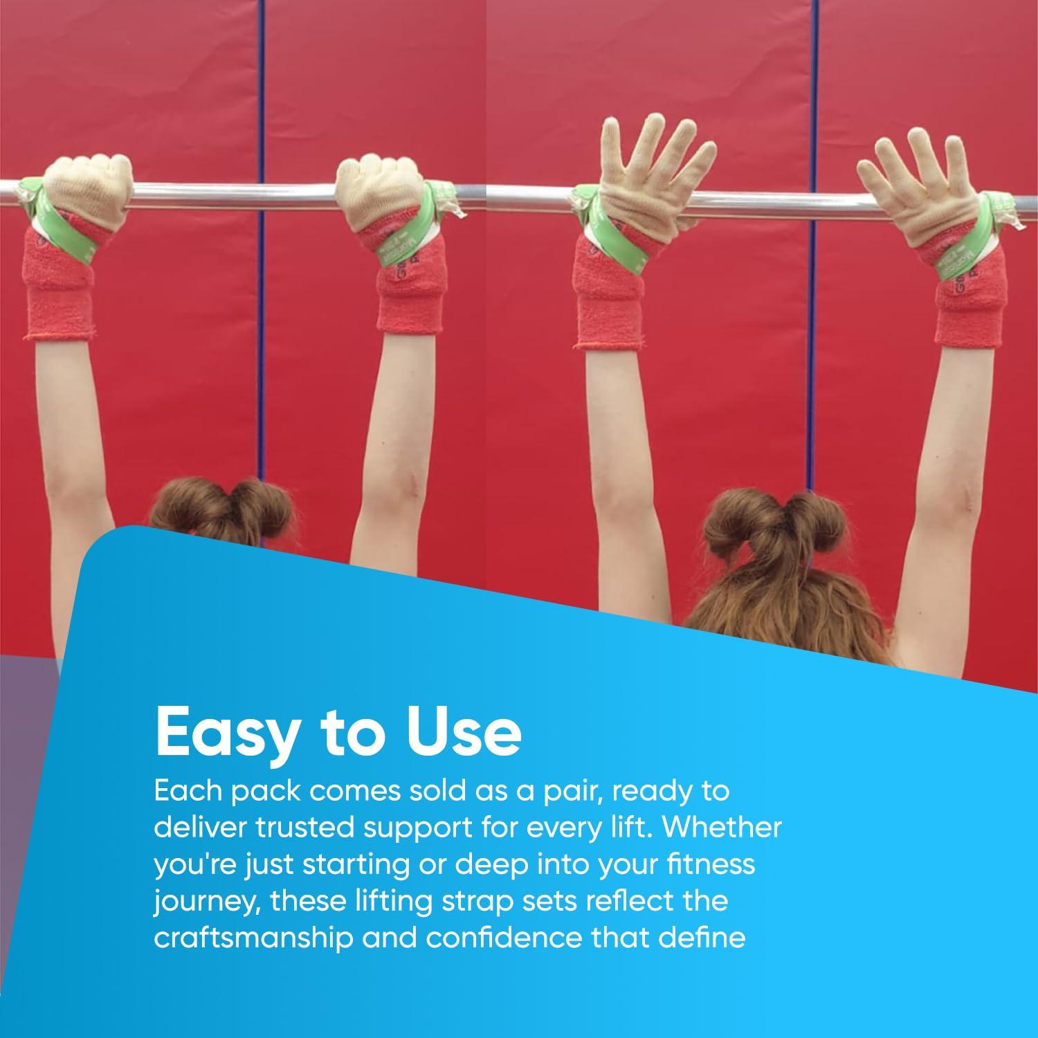 YNR YNR Premium Gymnastic Bar Loops Straps, hand grip, palm protection, guards (26CM, Purple)