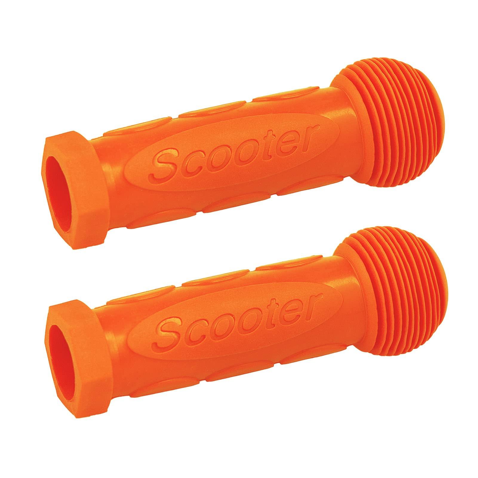 Gladeer Gladeer Kids Scooter Handle Grips Replacement Handlebars for 2/3/4 Wheels Child Kick Scooters Bike Rocking Car, 2-Pack (Orange)