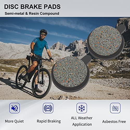AHL AHL Bicycle Semi-Metallic Disc Brake Pads for Zoom DB280 DB550 DB450 DB350 (4 Pairs)