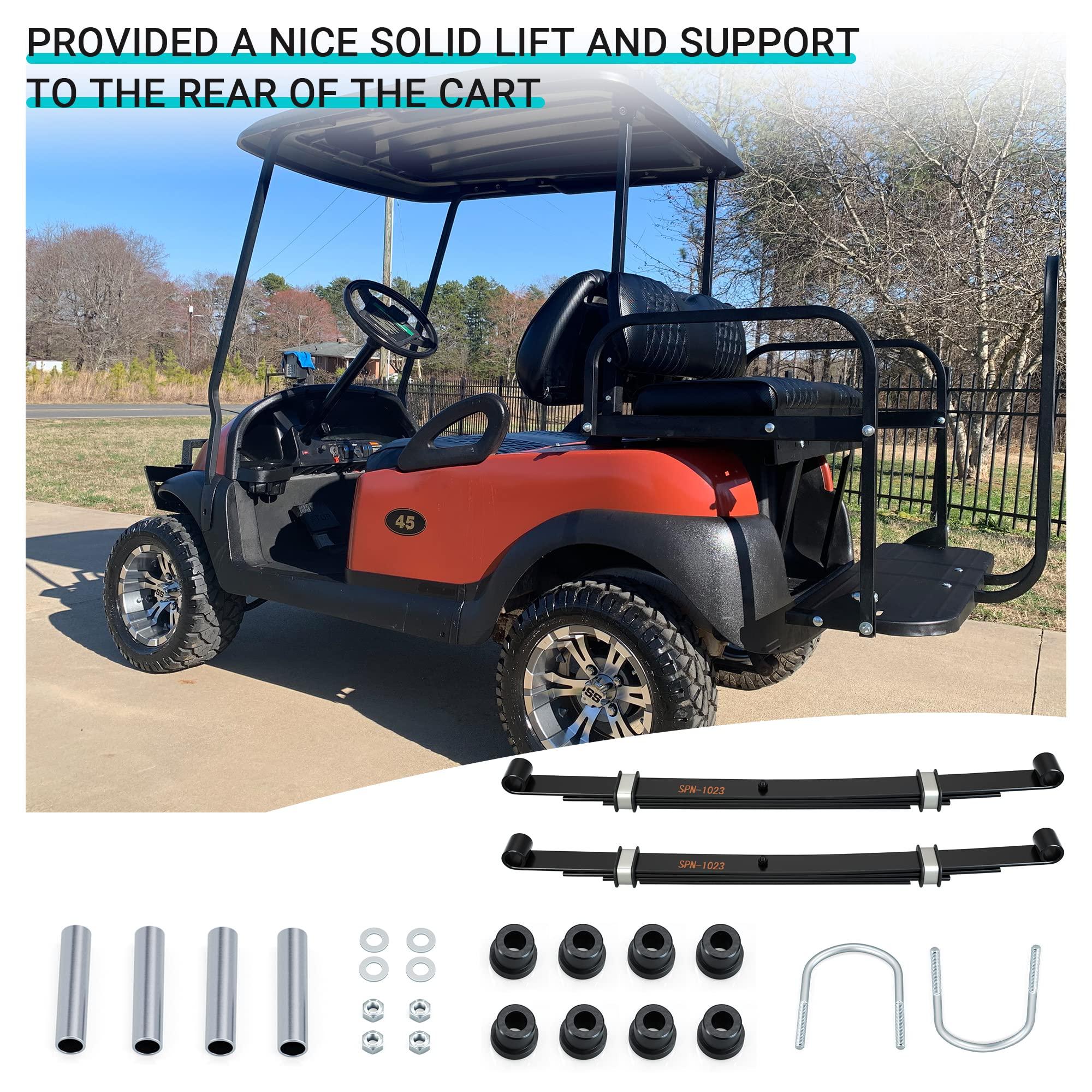 10L0L 10L0L 4 Leaf Club Car Precedent Heavy Duty Rear Leaf Spring Kit for Precedent Gas & Electric 2004-Up OEM 102509301,102513001, with U Bolt and Bushings & Sleeves