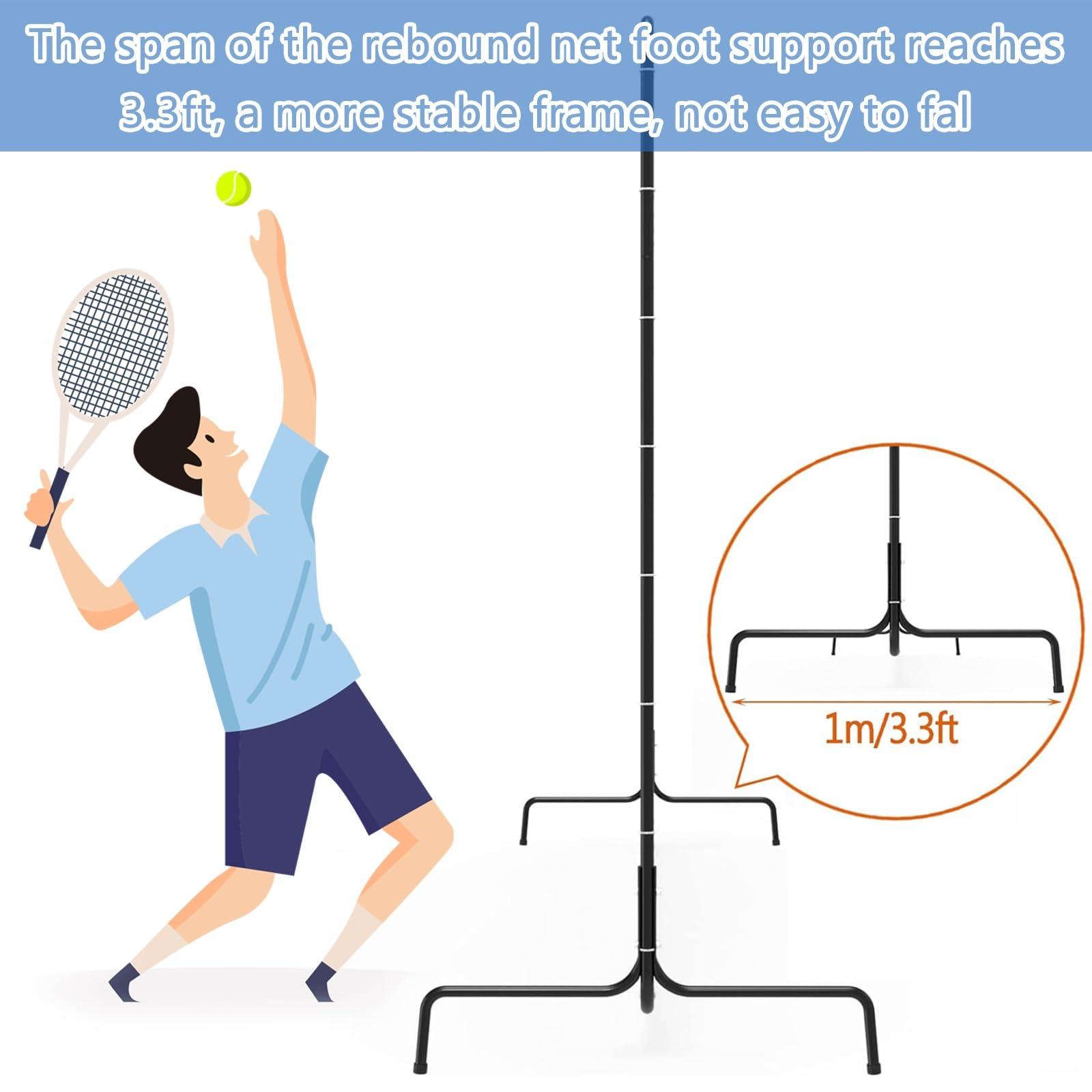 NJBHFCN Jumbo Tennis Rebounder, Tennis Net 9.5 x 7.9Ft Rebound Practice Wall for Tennis/Sports Ball/Pickleball, Tennis Rebound Net Training Equipment for Groundstrokes & Volleying