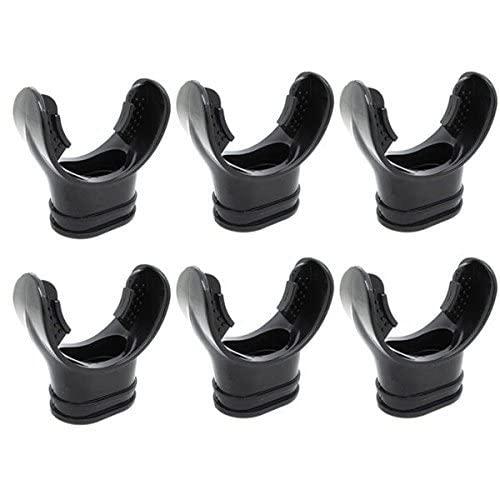 Scuba Choice Scuba Choice Diving Regulator Octopus Mouthpieces with Regulator Tie (6-Pack) Premium PVC, Universal Fit for Standard Regulators | Comfortable Non-Bite Design for Stress-Free Diving Black