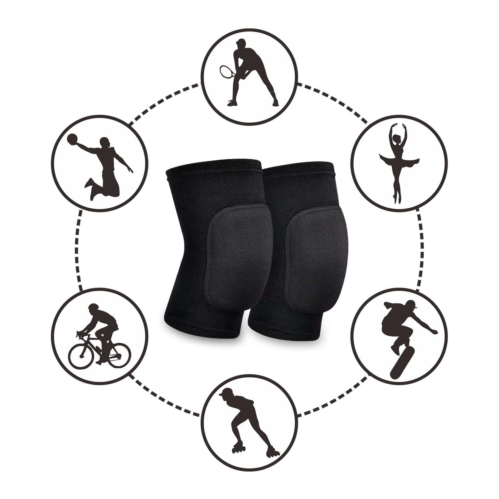 RYBTB RYBTB Volleyball Knee Pads for Women, Men, Youth, Girls, Kids, Knee Brace for Volleyball Basketball Football Dance Yoga Tennis Running Cycling Workout Climbing Wrestling