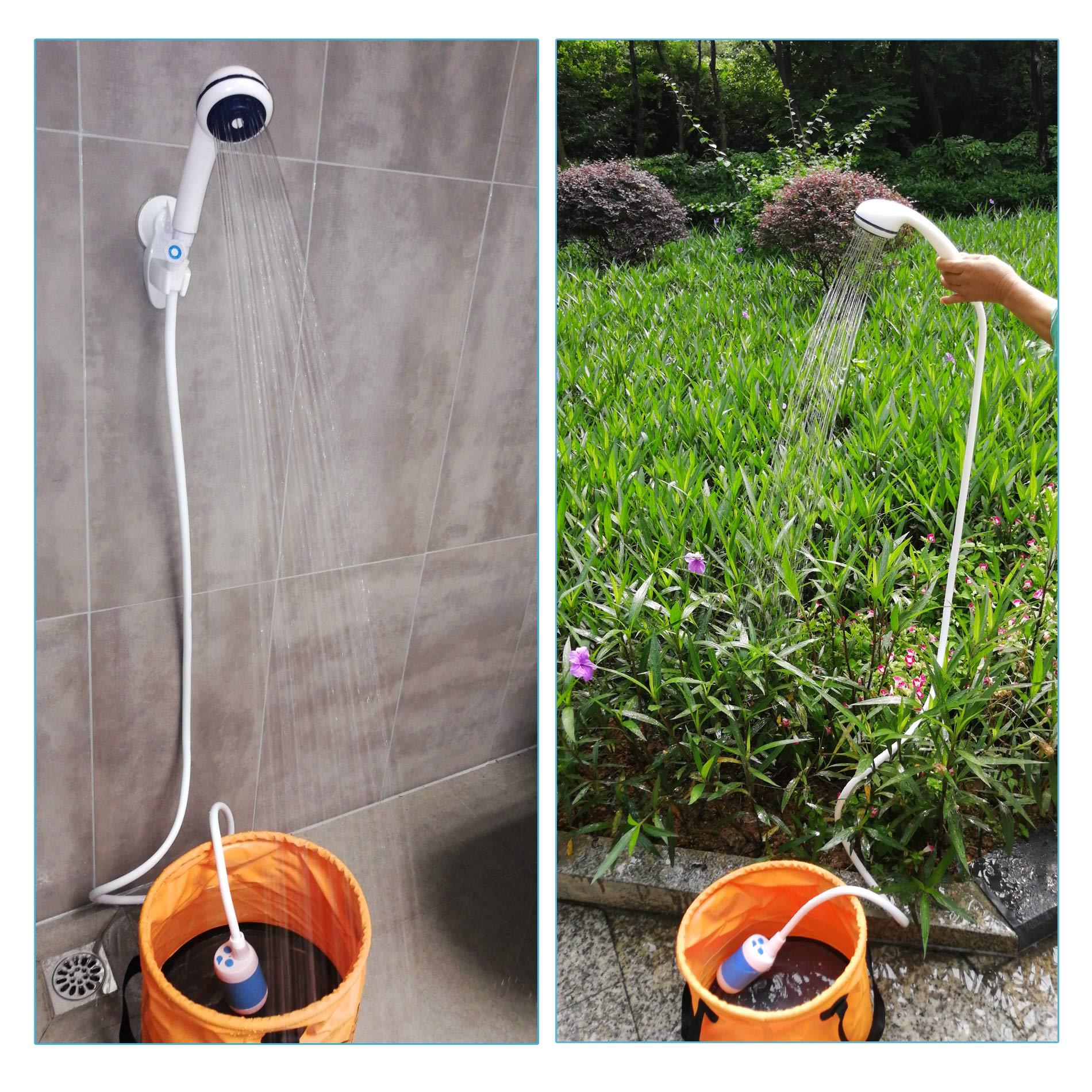 Iron Hammer Iron Hammer Portable Shower Camp Shower Rechargeable Shower high Capacity 4800mAh Camping Shower pet Shower Model:ES01