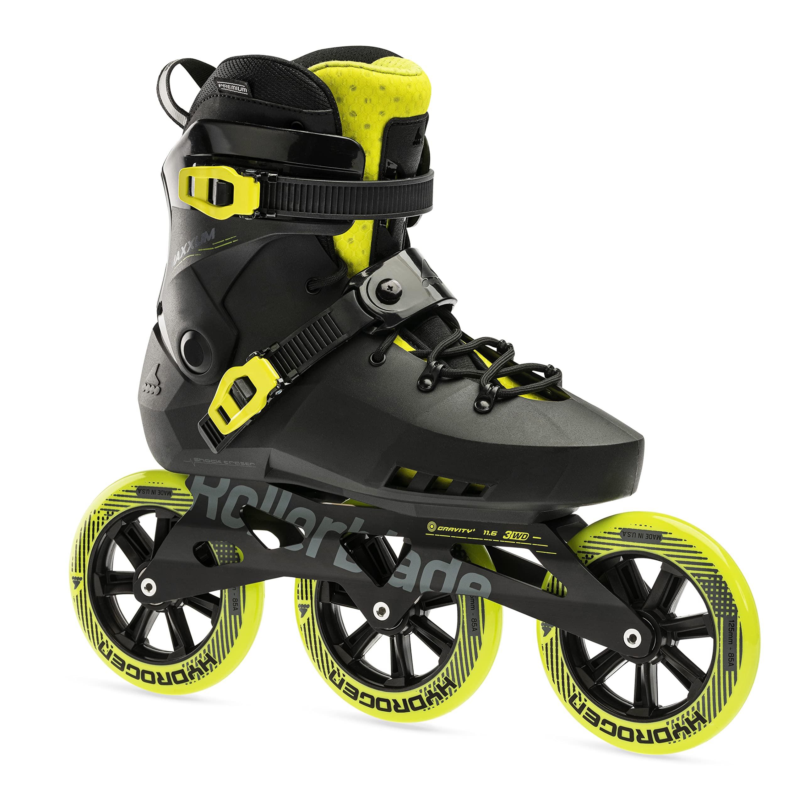 Rollerblade Rollerblade Maxxum 125 Unisex Adult Urban Inline Skate, Black and Lime, Performance Inline Skates