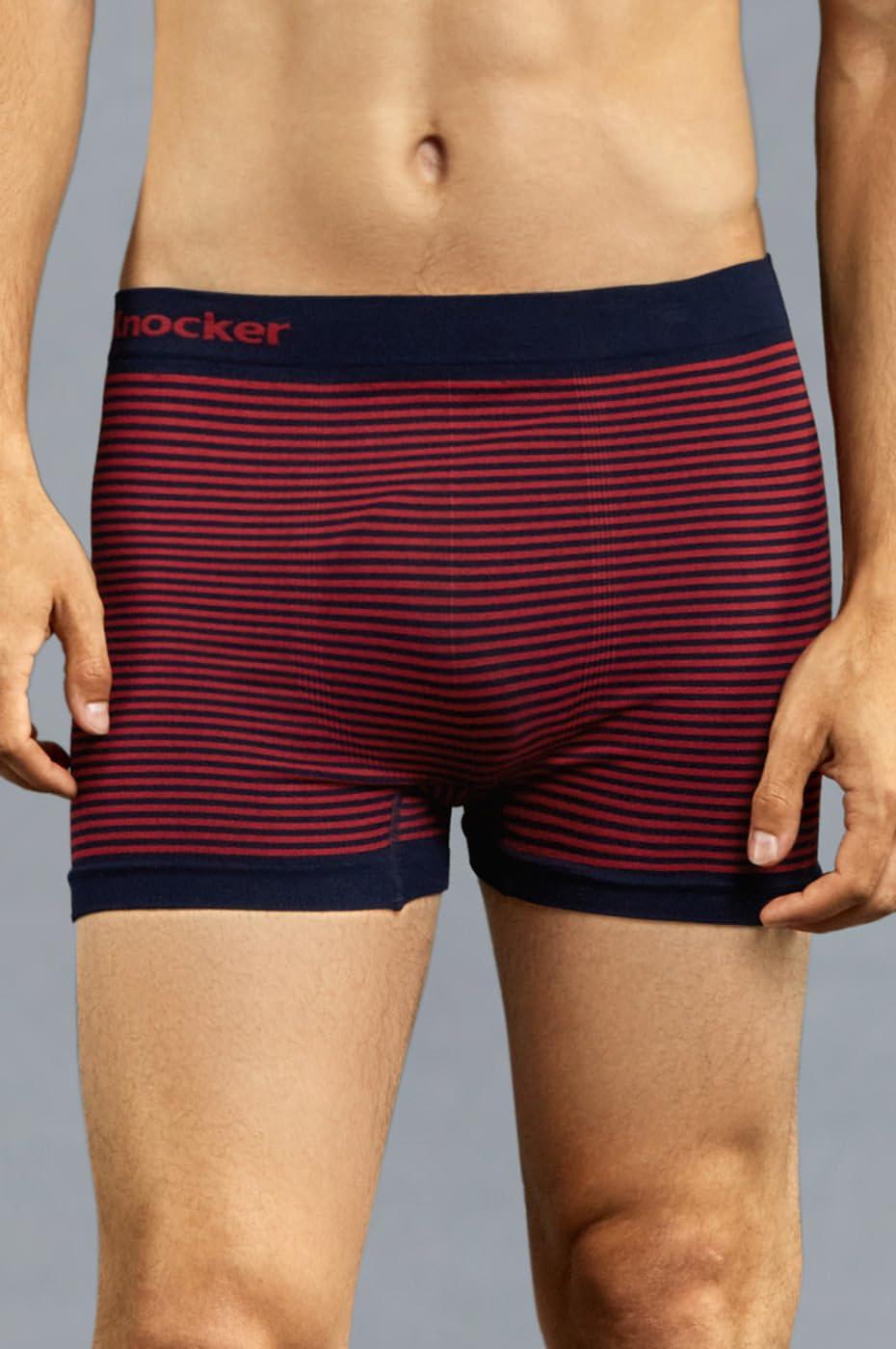 Knocker Knocker Men's Seamless Boxer Brief Stretchable Underwear 6 pcs, Assorted Colors (037M)