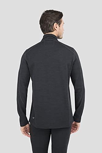 Terramar Terramar Men\'s Thermawool Merino Wool Half Zip Pullover Jacket, Smoke Heather, XX-Large (50\'\'-52\'\'), TW8747