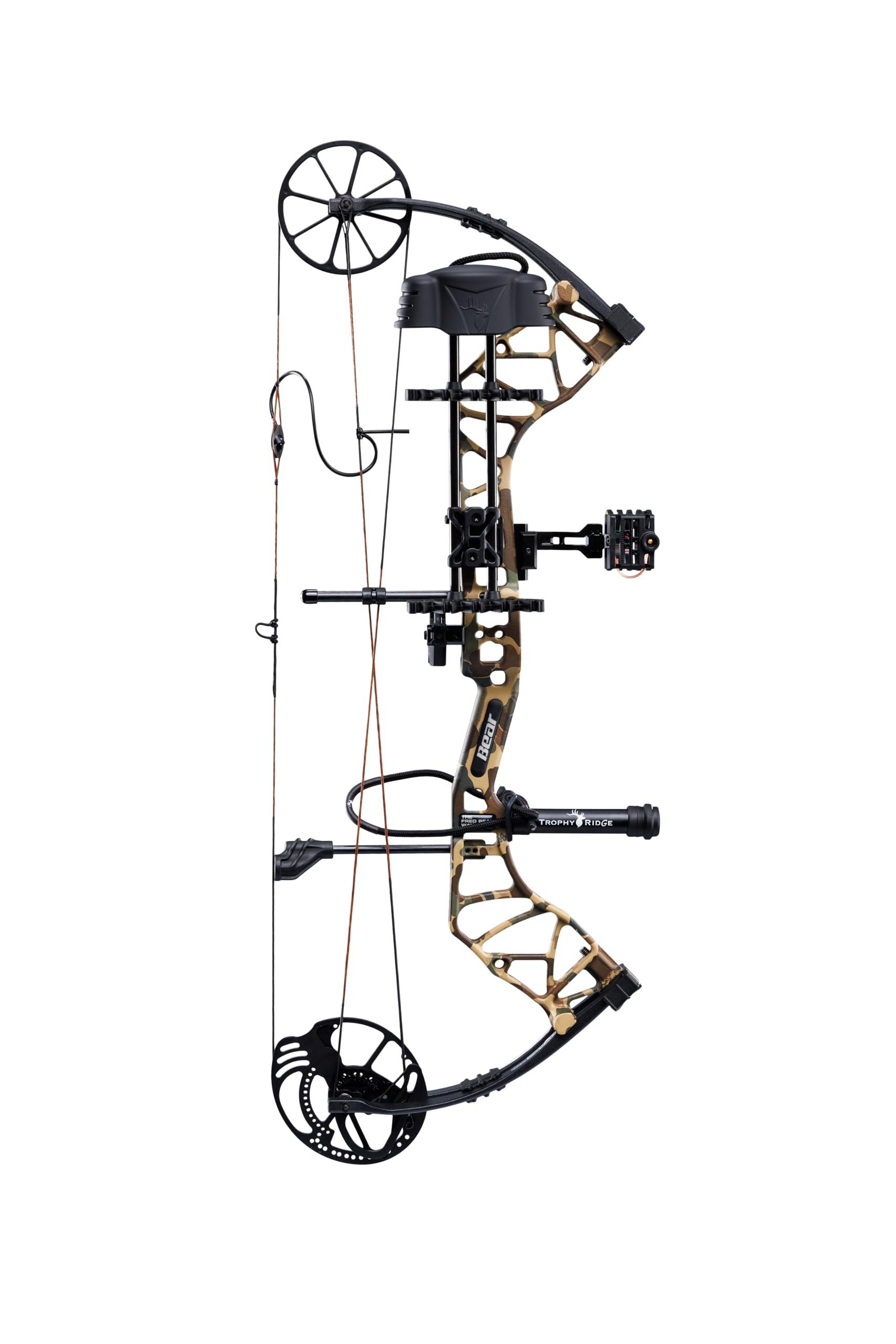 Bear Archery Bear Species XT Ready to Hunt Compound Archery Bow, 70lb. Draw Weight, Right Hand, Fred Bear/Black