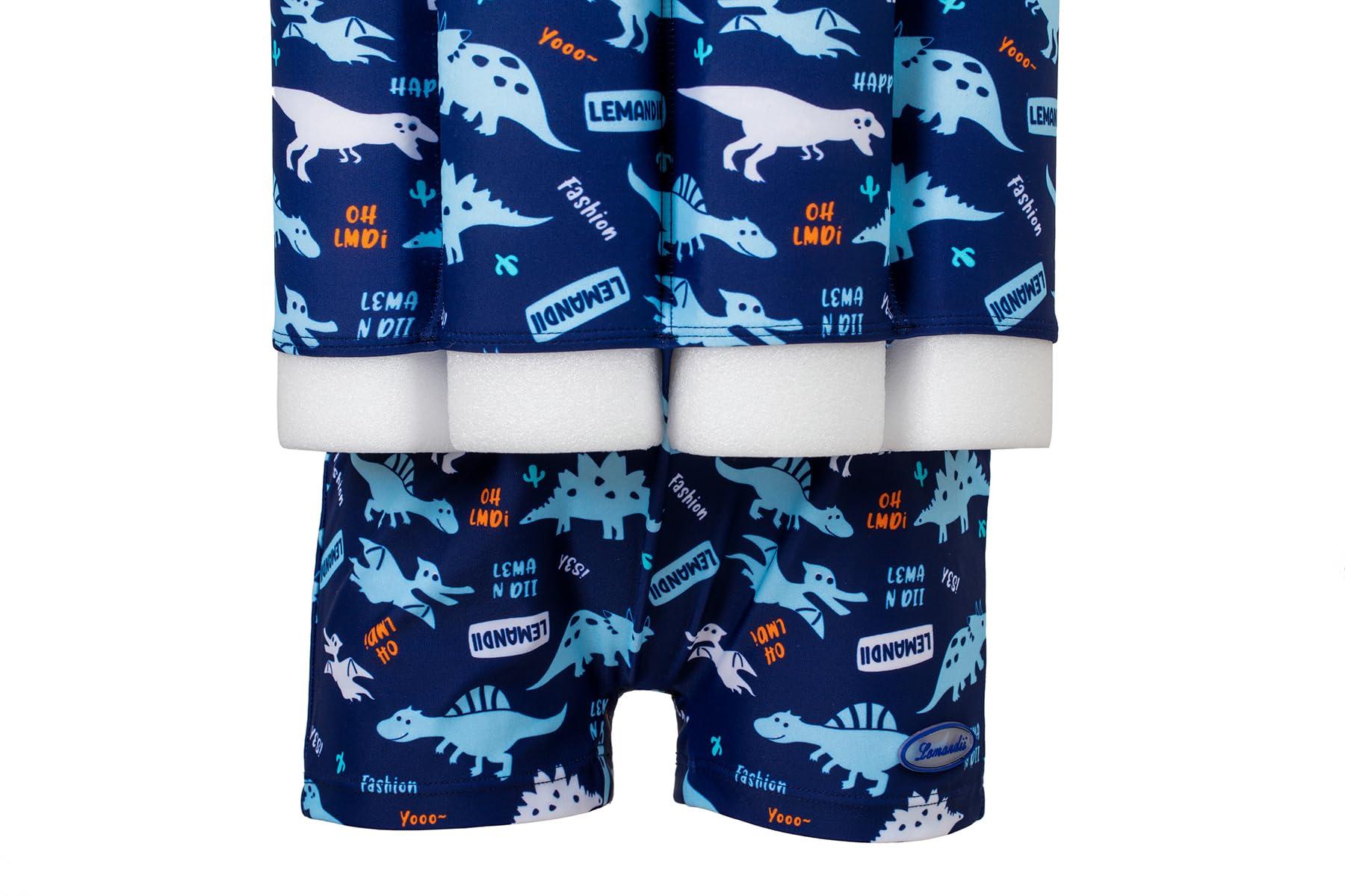 ELUCKFACE ELUCKFACE Baby Kids Floatation Suit Float One-Piece Swimwear Buoyancy for Girls Boys Blue Dinosaur 1-2Years