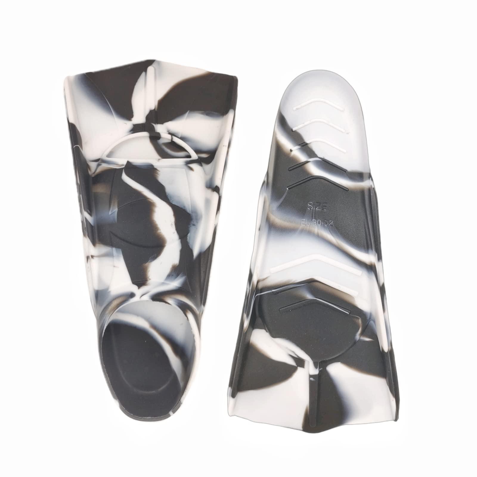 Gugmoy Gugmoy Kids Swim Fins,Comfortable Silicone Flippers for Swimming and Diving,Size Suitable Beginners Kids Girls Boys Adults (Small, InkPainting)