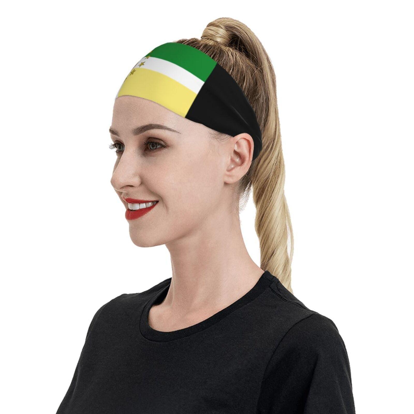 SIYTUAU Flag of Lajas (Pr) Headbands for Women Men Breathable Sports Headband Outdoor Interior Sports Wicking Hair Ties Leisure Hair Bands