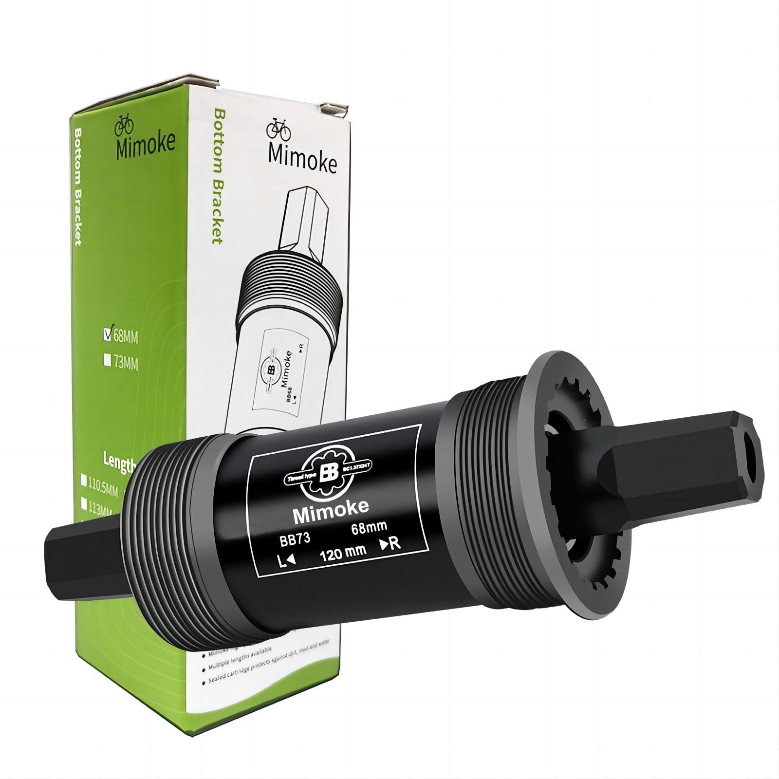 Mimoke Mimoke Square Tapered Bottom Bracket BSA Innenlager Bearing 68mm x 113mm 116mm 118mm 122.5mm 124mm 126mm (113)