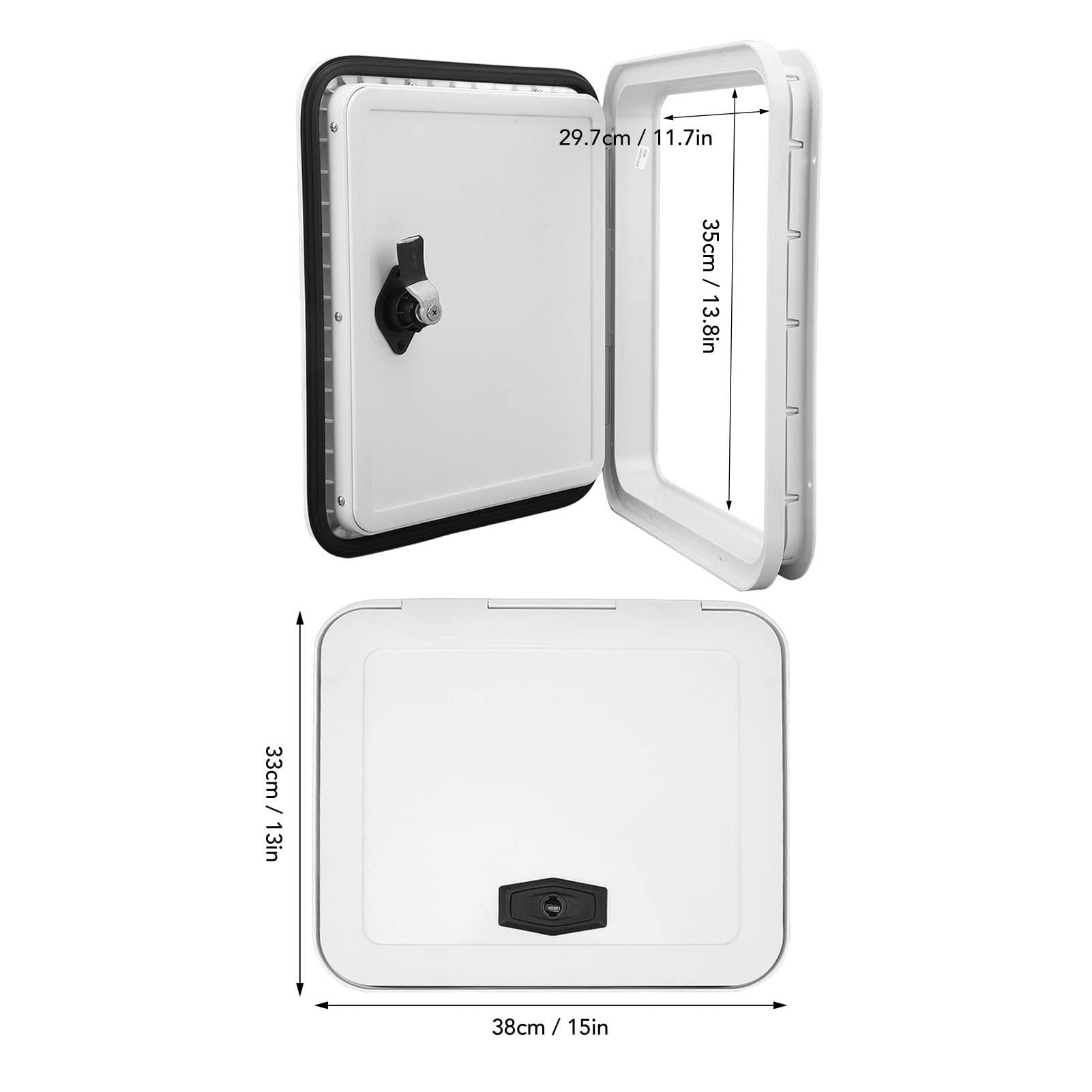 PerGar Boat Hatch, Marine Access Hatch, 297x350mm Boat Hatch Lids, Marine Access Hatch Rounded Boat Deck Hatch Access Storage Compartment Hatch for RV Camper