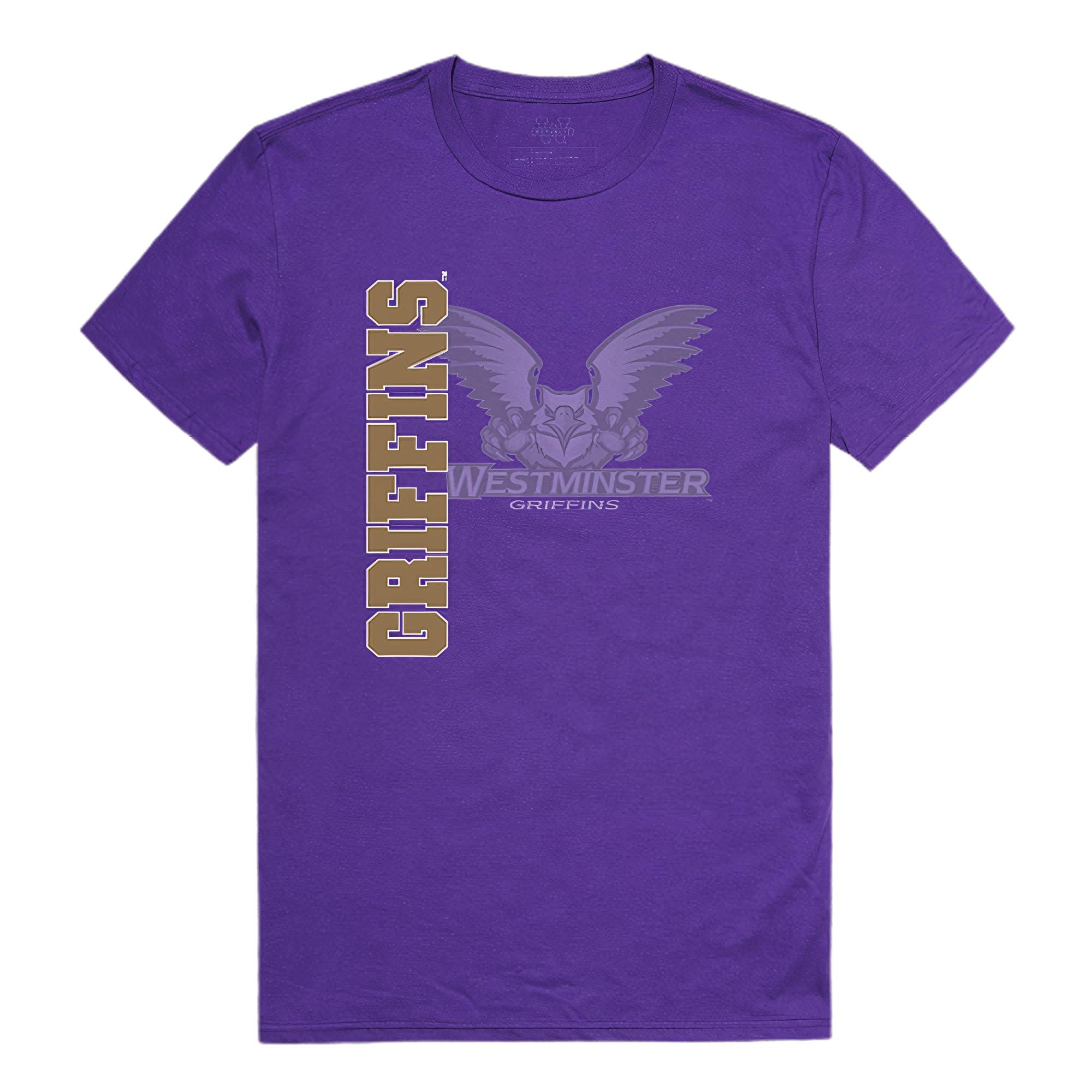 W Republic Westminster College Griffins Ghost College Tee, Purple, X-Large