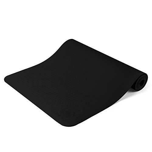 Clever Yoga Clever Yoga Mat BetterGrip Eco-Friendly Recyclable Non-Slip and Durable TPE 6mm or 1/4\" Thick - (Black)