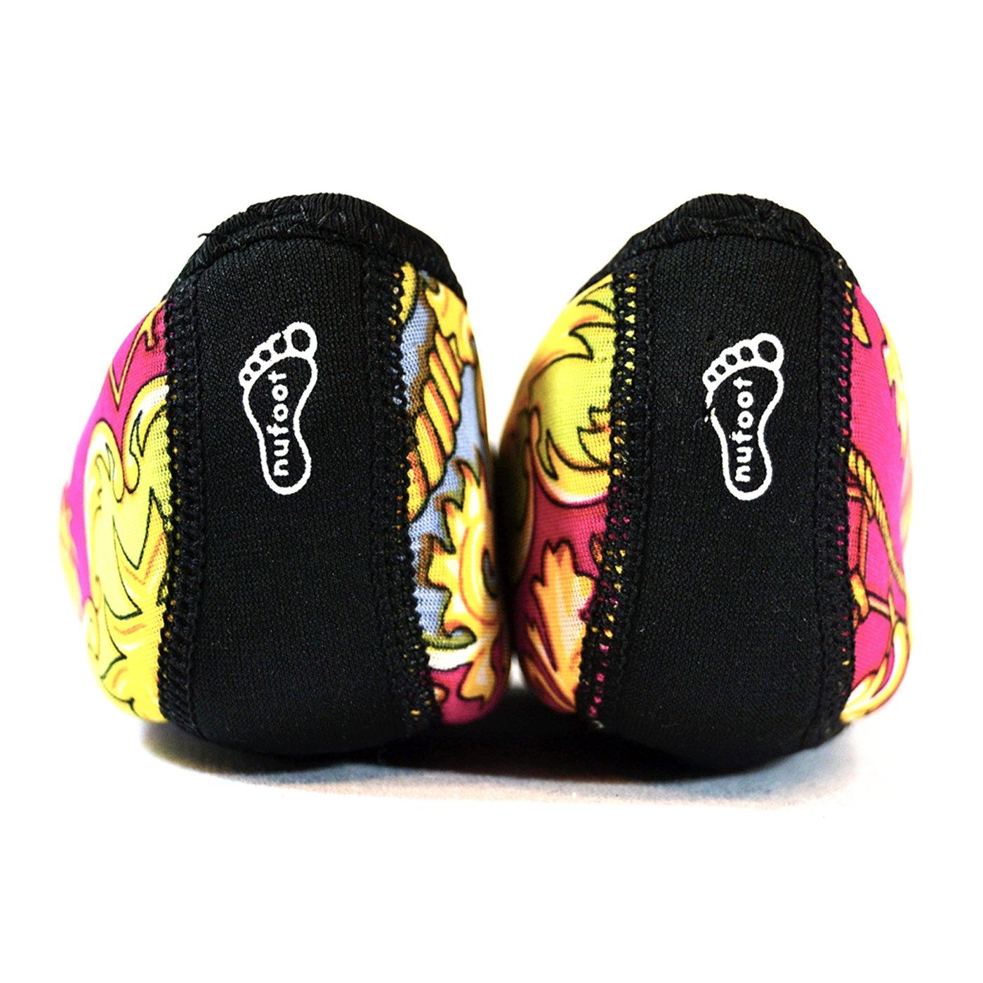Nufoot Nufoot Ballet Flats Women\'s Slippers, Travel Slippers, Yoga Socks, Indoor Shoes, Pink Baroque, X-Large