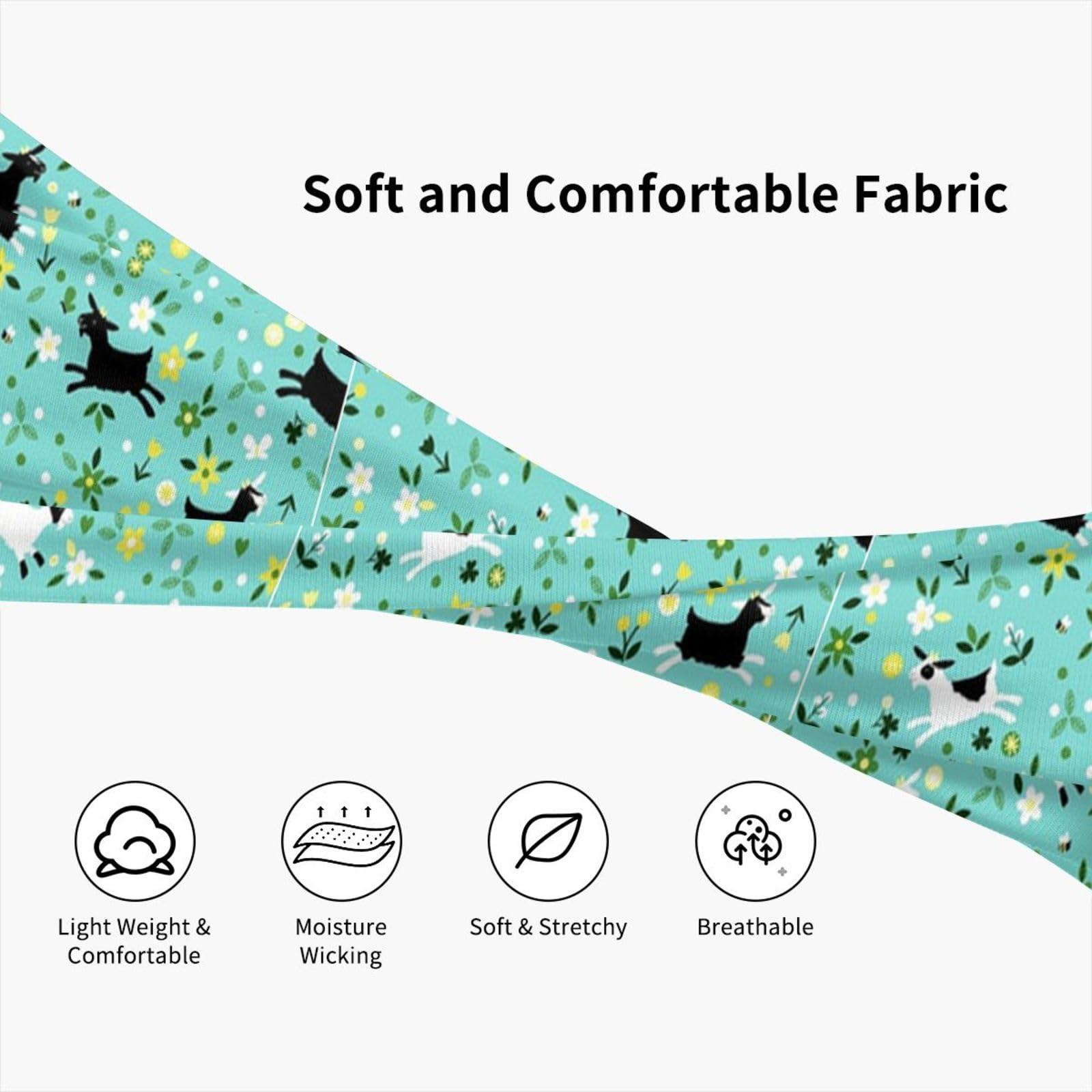 Jbyjbx Jbyjbx Goat Frolic Print Sports Sweatband Versatile Sport Headbands for Kids Adults Adjustable Headband