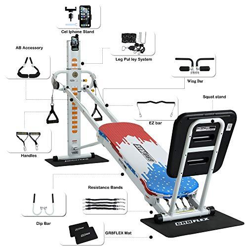 GR8FLEX GR8FLEX High Performance Gym - Patriotic XL Model with Total Over 100 Workout Exercises