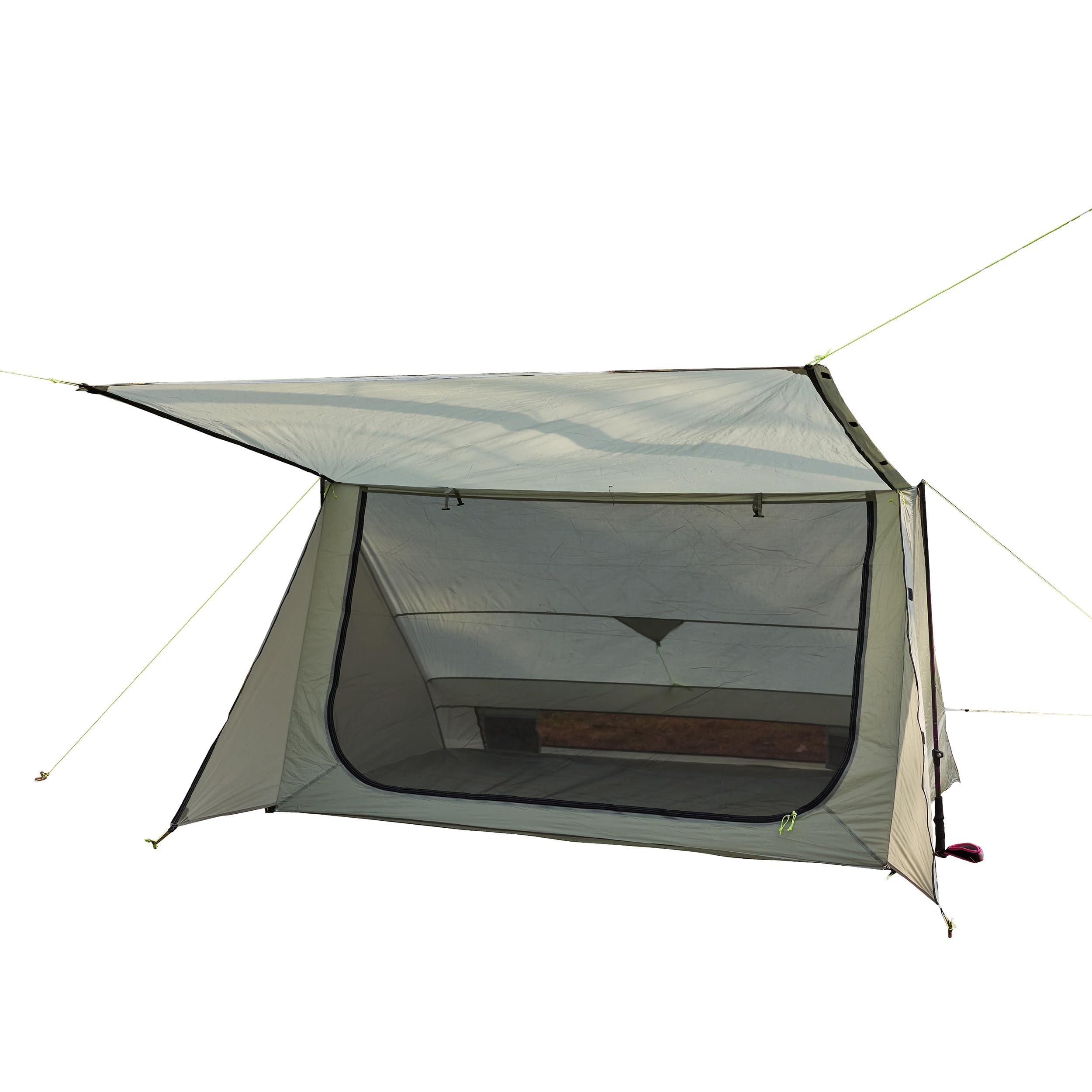 Nature Link Nature Link Sirius Two Ultralight Backpacking Tent, 2 Person Trekking Pole Backpacking Tent, Waterproof, Compact, Single Wall, Bushcraft Shelter for Backpacking, Camping, Hiking, Kayaking