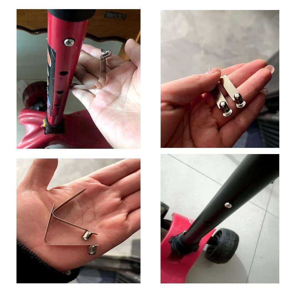 UtySty UtySty 10 Pack Kayak Paddles Spring Clips Snap Button V-Shaped Push Stopper for Telescopic Pole Four Corner Tent Umbrella Scooter Lift Springs Buckle Crutches Accessories 8mm/0.31in