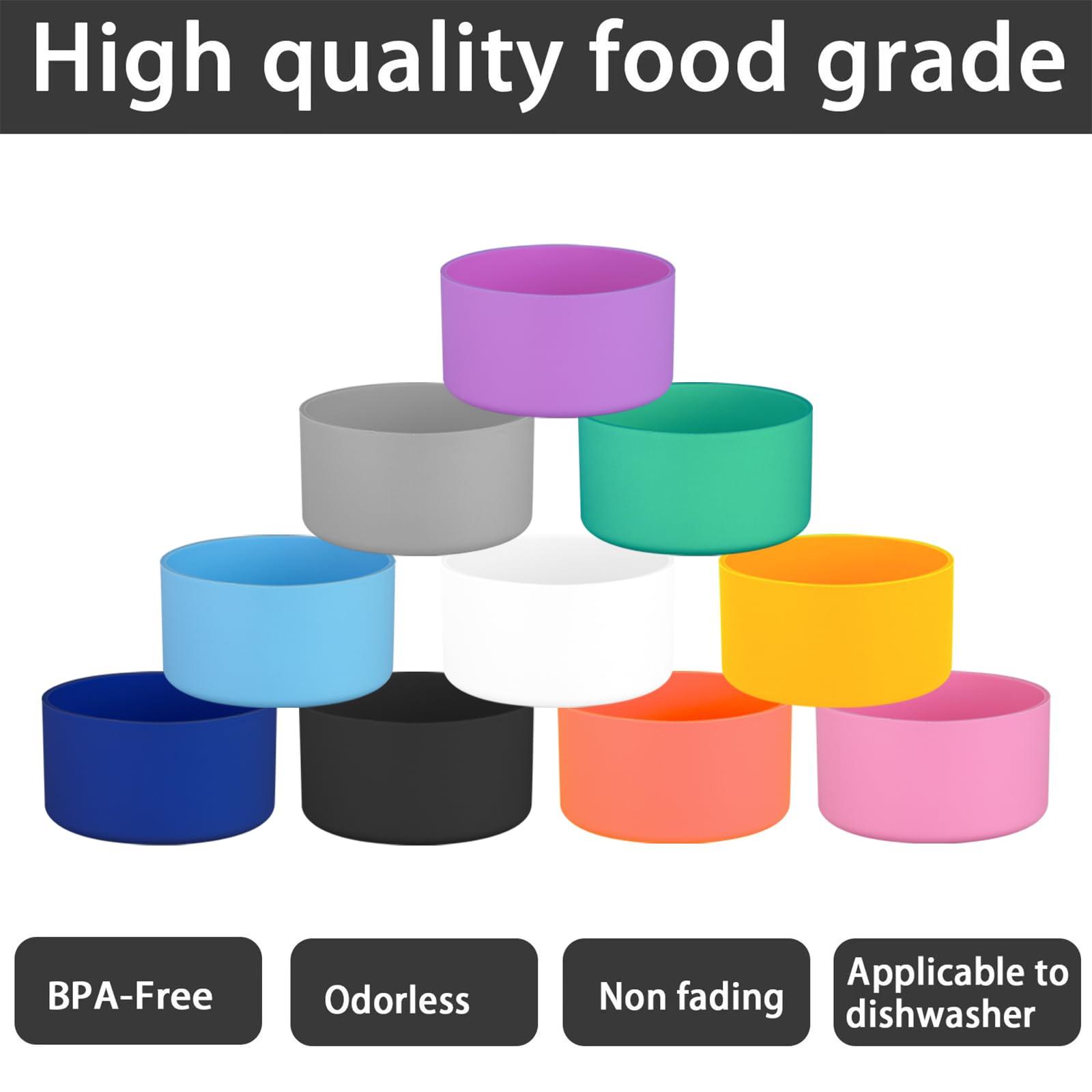 NineFit Basics 2PCS Silicone Water Boot for Stanley All Day Slim 20oz, Anti-Slip Protective Sleeve Bottom Bumper Protector for AeroLight Transit (Orange)