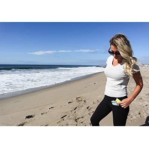 Clever Travel Companion Clever Travel Companion Everyday Leggings Gym Pants - Pickpocket & Loss Proof Cute Pants Travel Tight Leggings - Seamless Workout Leggings for Women with Two Secret Hidden Pockets - Black XXXL