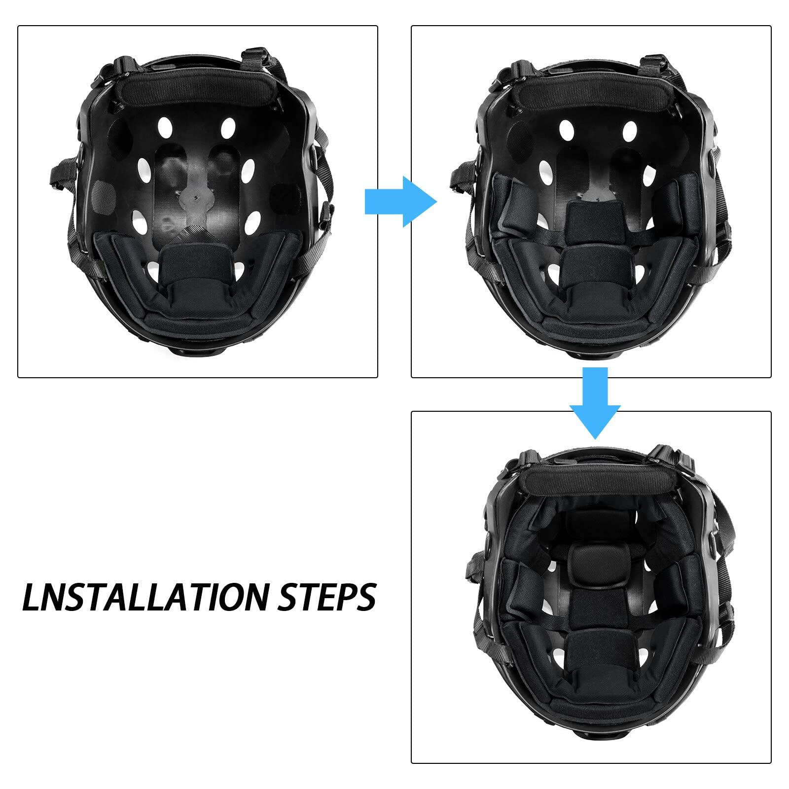 Yzpacc Yzpacc Tactical Helmet Pads, Universal Replacement EX Helmet Internal Memory Foam Padding Protective Mat for ACH MICH FMA EXF Motorcycle Helmet