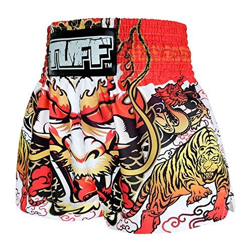 Tuff Sport Tuff Muay Thai Shorts TUF-MS621-WHT-M