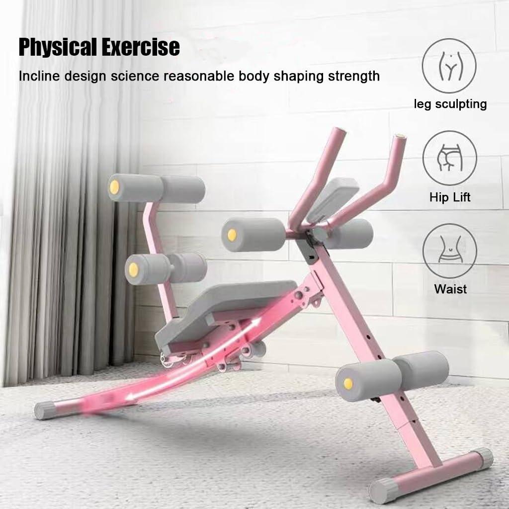 RIEJIN RIEJIN Ab Machine, Foldable Abs Workout Equipment,Whole Body Workout Waist Trainer, Adjustable Abdominal, with LCD Display for Home Gym