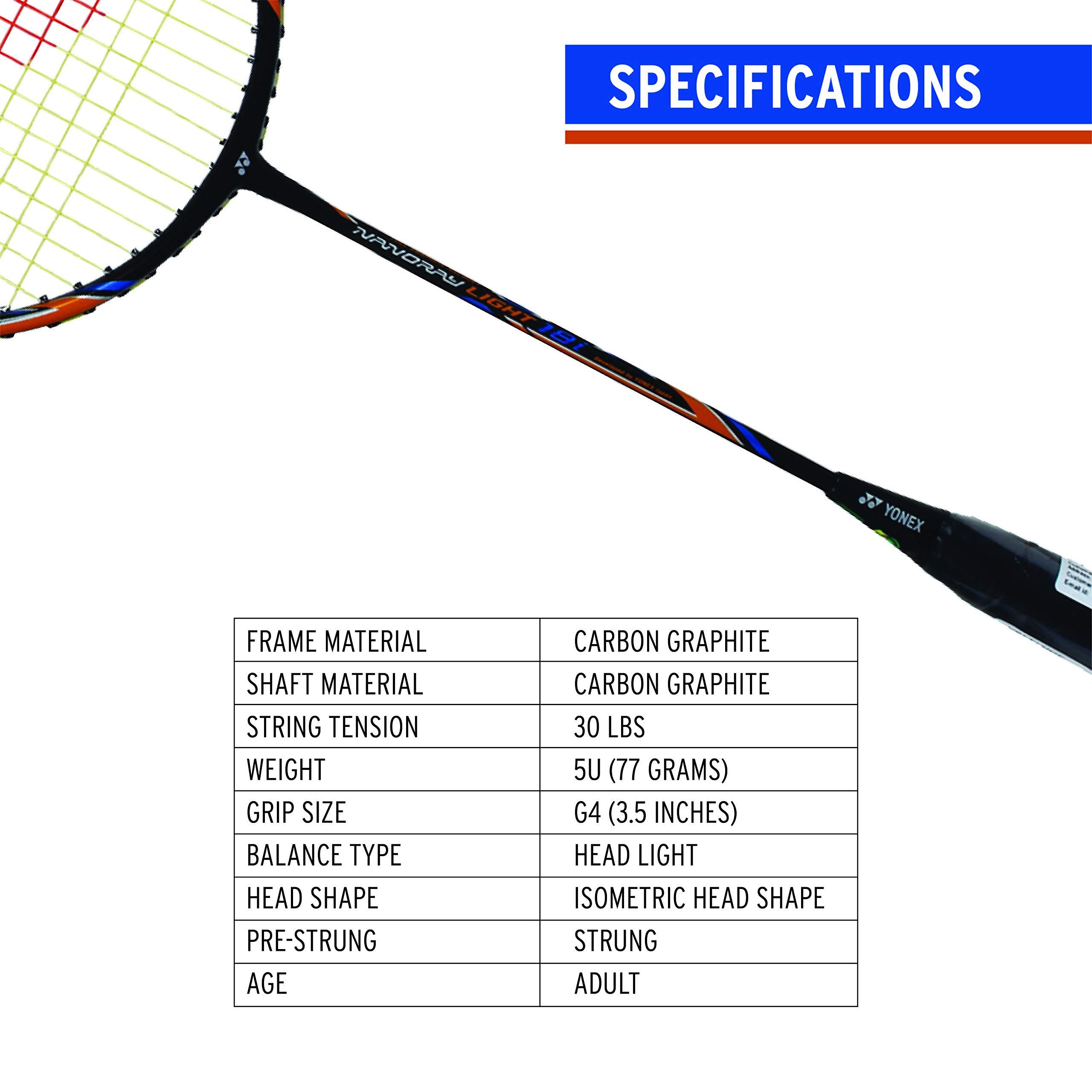 YONEX YONEX Nanoray Light 18i Graphite Badminton Racquet (Black)