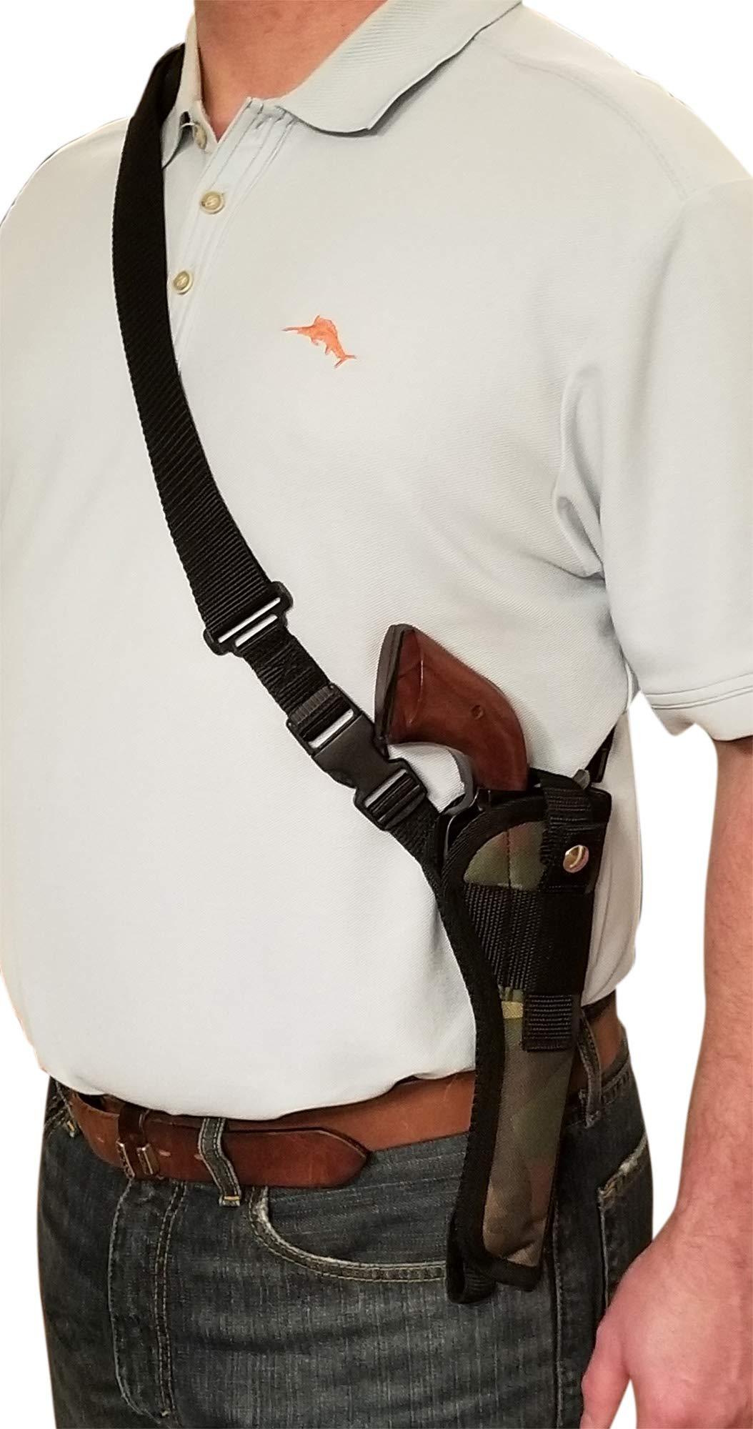 Silverhorse Holsters Silverhorse Holsters Chest/Shoulder Gun Holster | Fits Heritage Rough Rider Big and Small Bore Revolvers in 3.5" - 9" Barrel Lengths (Small Bore 9" Barrel Left Hand, Woodland Camo)