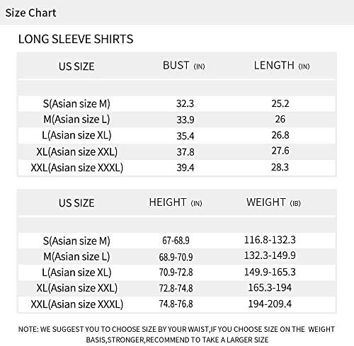 Queerier Men\'s Compression Long Sleeve Shirts, Cool Dry Sport Workout Underwear Shirt Athletic Baselayer Running Gym Tops