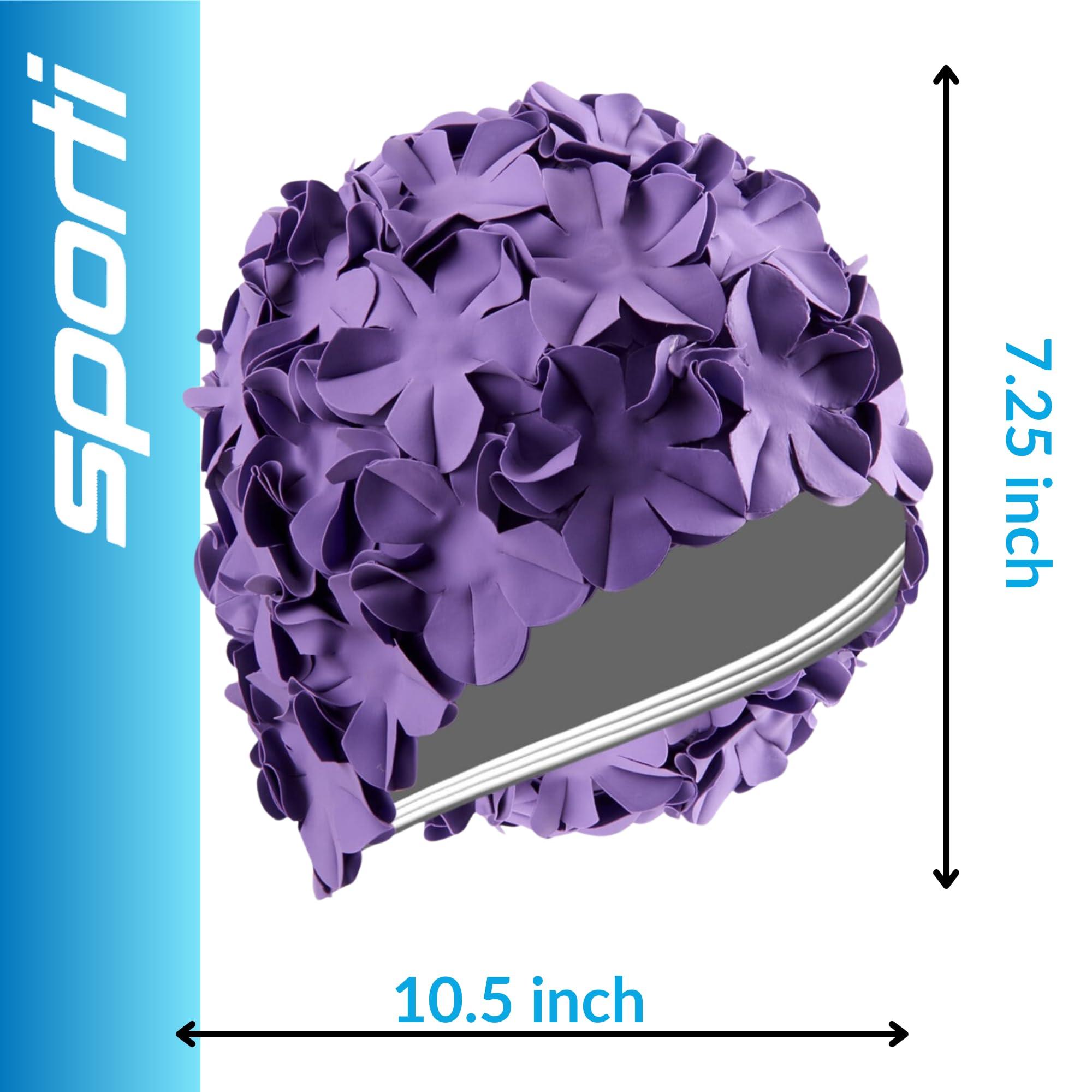 Sporti Sporti Flower Swim Cap (Purple)
