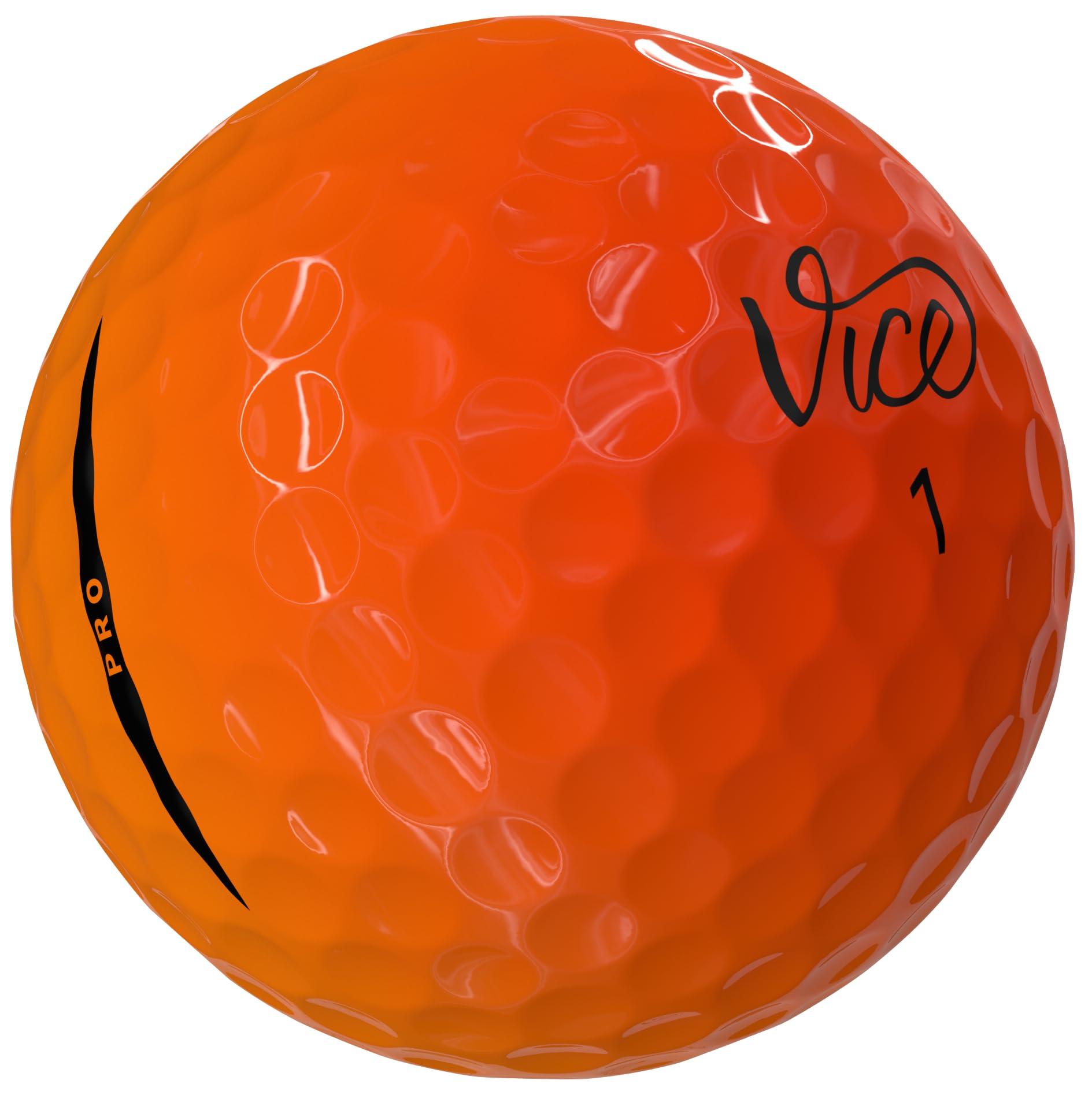 Vice Golf Vice Pro Golf Balls (2025 Model) (Red/Orange Shade)