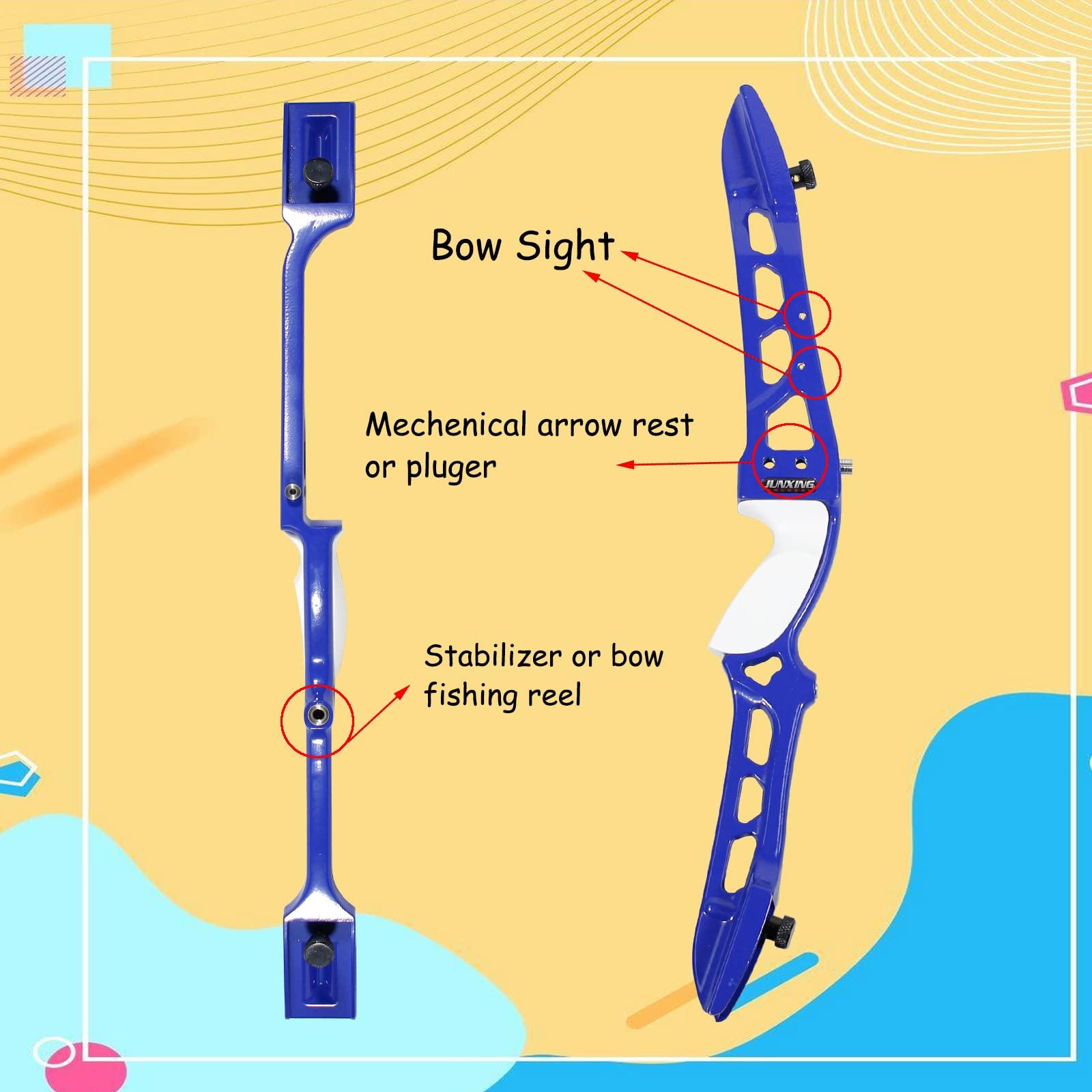 SinoArt SinoArt 68\" Metal Riser Takedown Recurve Bow Adult Archery Competition Athletic Bow Weights 20-36Lbs Right Handed Archery Kit (20Lbs, Blue)