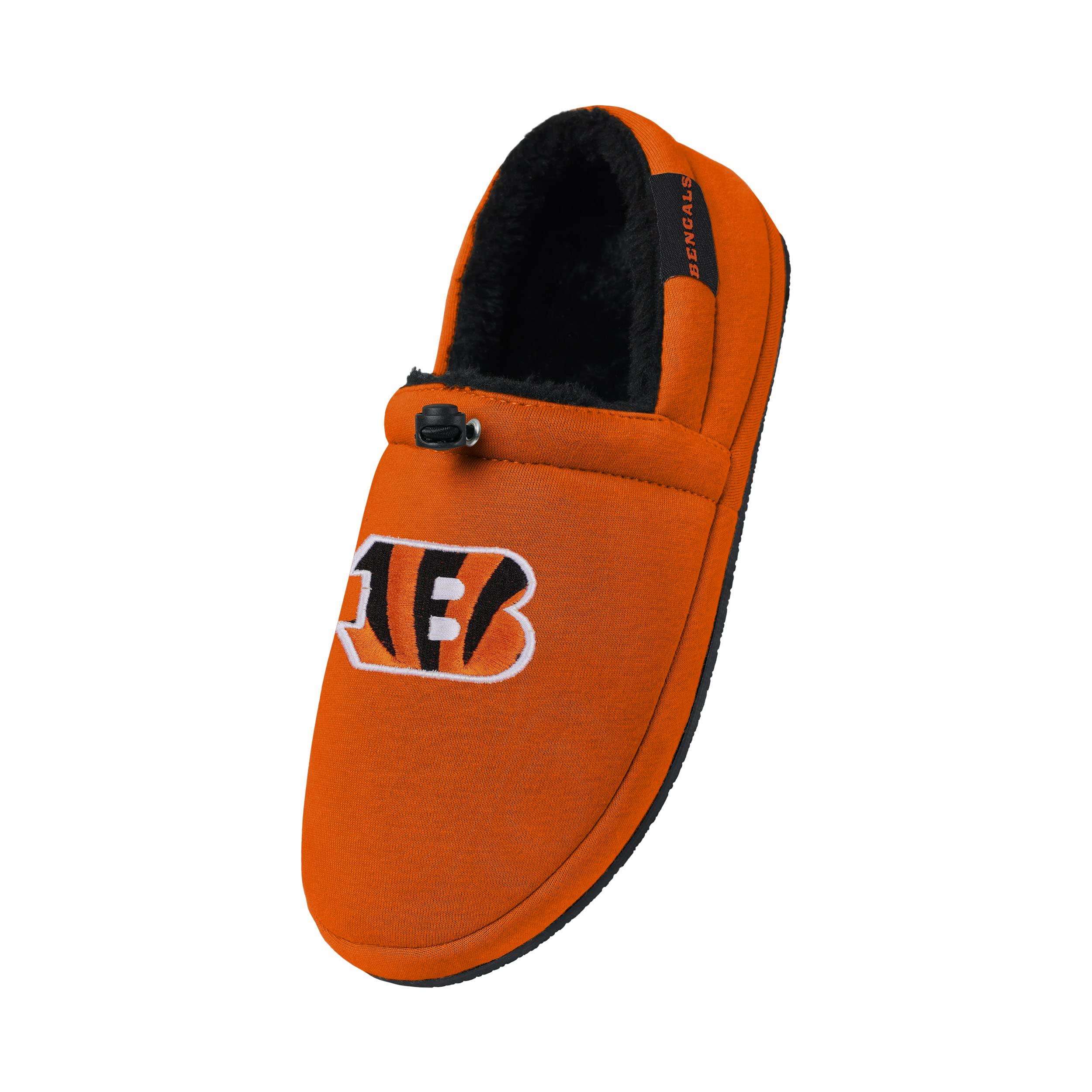 FOCO FOCO Cincinnati Bengals NFL Mens Big Logo Athletic Moccasin Slippers