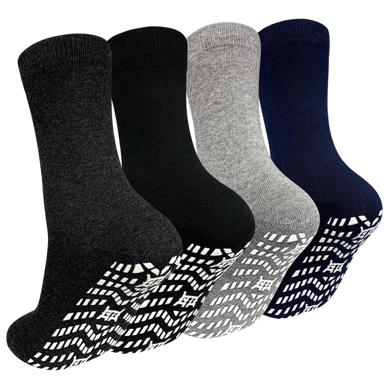ZAKASA ZAKASA Non Slip Grip Socks - Non Skid Crew Grippy Socks for Men Women Anti Slip Gripper Socks for Elderly Hospital Yoga