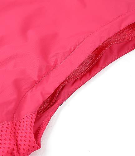 Outto Outto Women\'s Cycling Jacket Convertible UPF50+ Windproof with Zip Off Sleeves(X-Large,Pink)